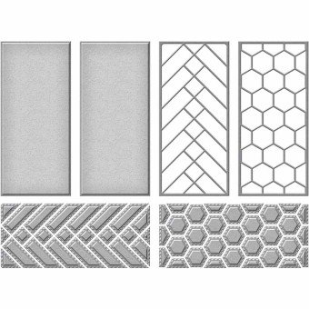 French Braid & Hexagon Panels 4 Metal Craft D