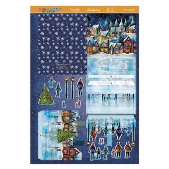 Frosty Nights Pop Up Stepper Card Paper Craft