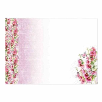 Fuchsia Flowers Die Cut Luxury Topper Set For