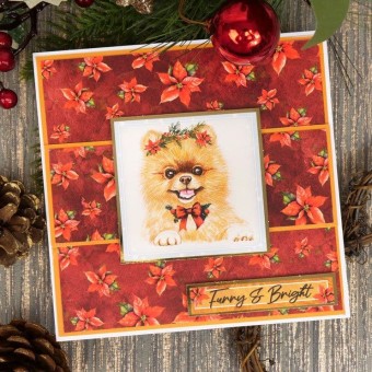 Furry & Bright Pawsome Portraits Dog Die Cut 