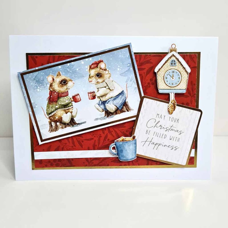 Festive Furry Fun Sentiment Foiled & Die Cut 