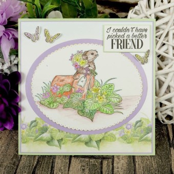 Garden Mouse Clear Rubber Stamps by Hunkydory