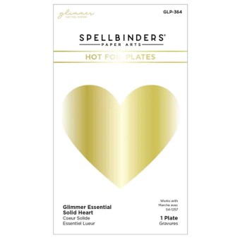 Glimmer Essential Solid Heart Hot Foil Plate 