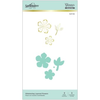 Glimmering Layered Flowers  Spellbinders Hot 