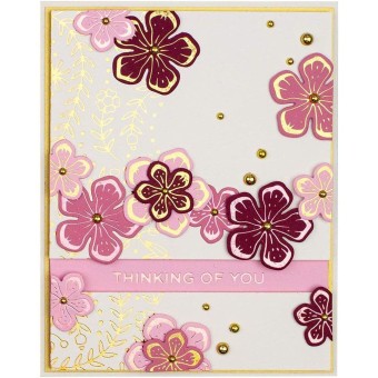 Glimmering Layered Flowers  Spellbinders Hot 