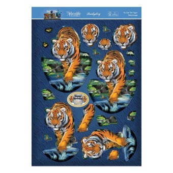 Go Get 'Em Tiger Die Cut 3d Decoupage Deco-La