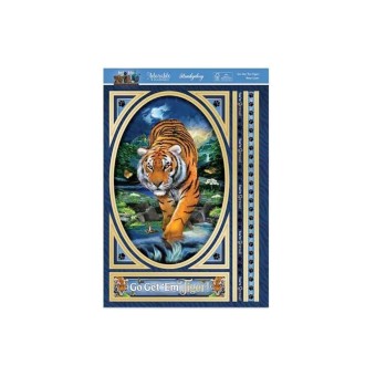 Go Get 'Em Tiger Die Cut 3d Decoupage Deco-La