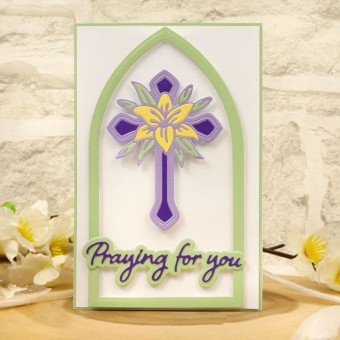 Graceful Cross Moonstone Paper Craft Cutting 