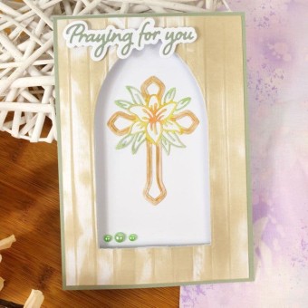 Graceful Cross Moonstone Paper Craft Cutting 