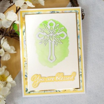 Graceful Cross Moonstone Paper Craft Cutting 