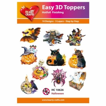 Halloween Easy 3D  Craft Toppers for Paper Ca