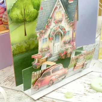 Happy Little Home Pop Up Stepper Card Paper C