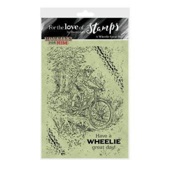 Have a Wheelie Great Day Rubber Stamp by Hunk