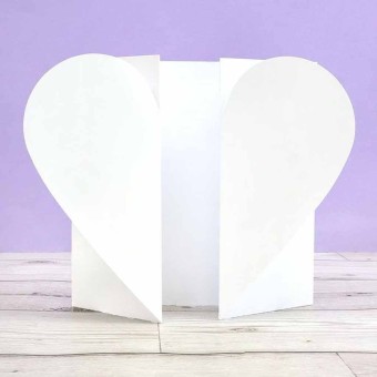 Heart Gatefold Luxury Shaped Card Blank & Env