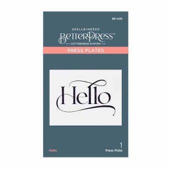 Hello Sentiment BetterPress Plate for Paper C