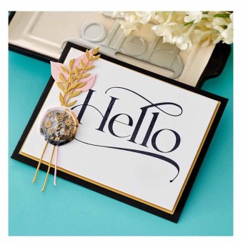 Hello Sentiment BetterPress Plate for Paper C