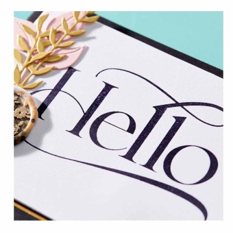 Hello Sentiment BetterPress Plate for Paper C