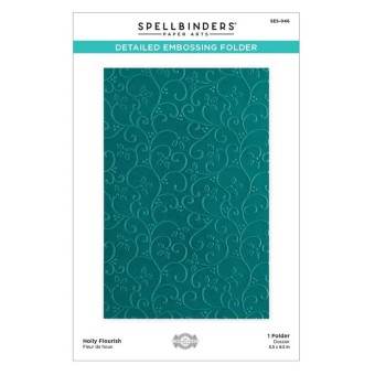 Holly Flourish Detailed Embossing Folder for 