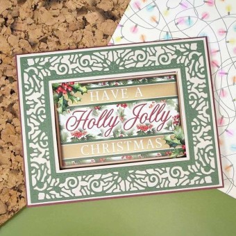 Holly Jolly Christmas Frame Metal Craft Dies 