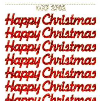 Holographic Happy Christmas Wording Paper Cra