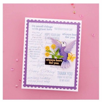 Hummingbird Sentiments Clear Unmounted Rubber