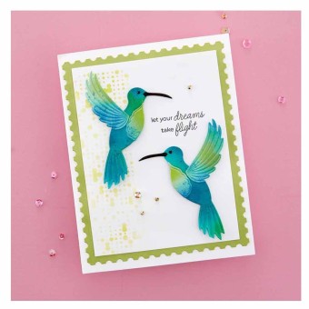 Hummingbird Sentiments Clear Unmounted Rubber