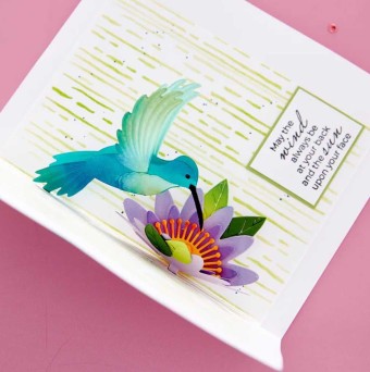 Hummingbird Textures Paper Craft Stencil for 