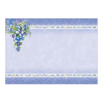 Indigo Bouquets Die Cut Luxury Topper Set For