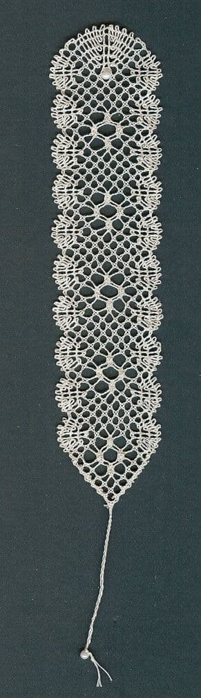 June Birthstone Bookmark Torchon Bobbin Lace 