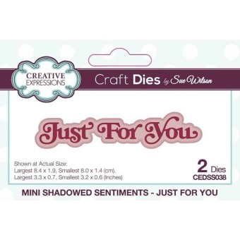 Just For You Mini Shadowed Sentiment Craft Di