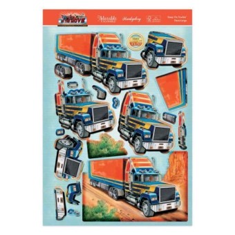 Keep On Truckin' Die Cut 3d Decoupage Craft P