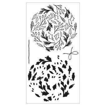 Leafy Ornament Layered Clear Rubber Stamp By 