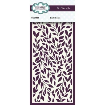 Leafy Swirls DL Stencils For Paper Crafting C