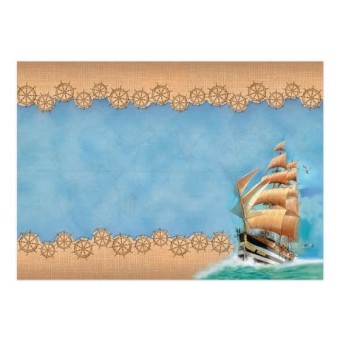 Life on the Ocean Wave Sailing Ship Die Cut 3