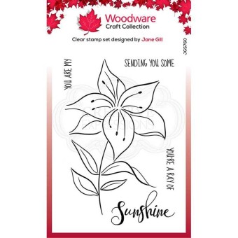 Lily Sketch 5 Clear Unmounted Rubber Stamps b