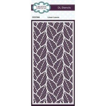 Linear Leaves DL Stencil for Paper Crafts, Sc