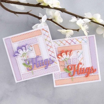 Log Cabin & Flower Mini Quilts 6 Metal Craft 