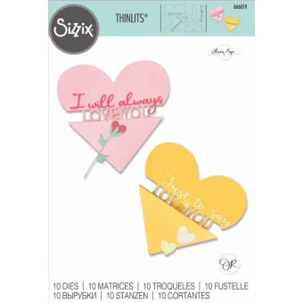 Love Heart Slider Card Thinlits Craft Die by 