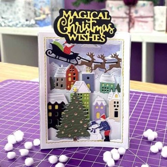 Magical Christmas Town Paper Craft Cutting Di