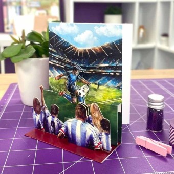 Man Of The Match Football Pop Up Stepper Card