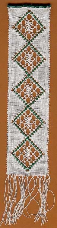 May Birthstone Bookmark Torchon Bobbin Lace P