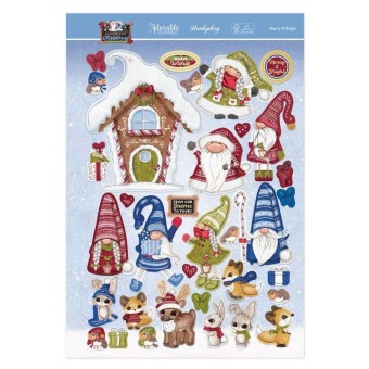 Merry & Bright Christmas Gnomes Luxury Paper 