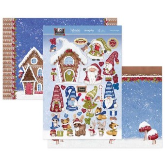 Merry & Bright Christmas Gnomes Luxury Paper 