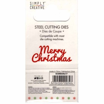 Merry Christmas Small Sentiment Craft Die for