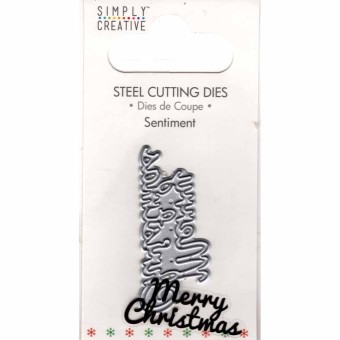 Merry Christmas Small Sentiment Craft Die for