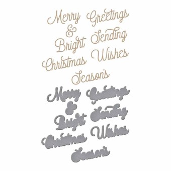 Merry Glimmer Sentiments Spellbinders Hot Foi