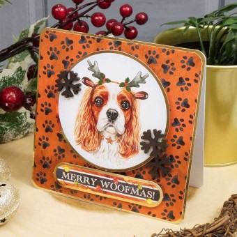 Merry Woofmas! Pawsome Portraits Dog Die Cut 