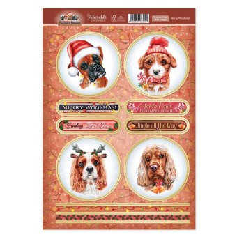 Merry Woofmas! Pawsome Portraits Dog Die Cut 