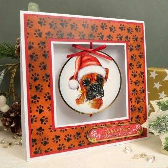 Merry Woofmas! Pawsome Portraits Dog Die Cut 