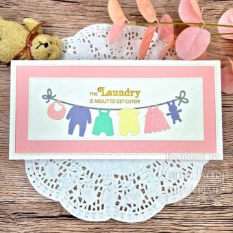 Mini Bunting Alphabet Clear Rubber Stamps Pap